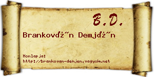 Brankován Demjén névjegykártya